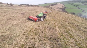 we used the Rapid Euro and flail to cut the gorse regrowth oin White Horse Hill at Osmington.